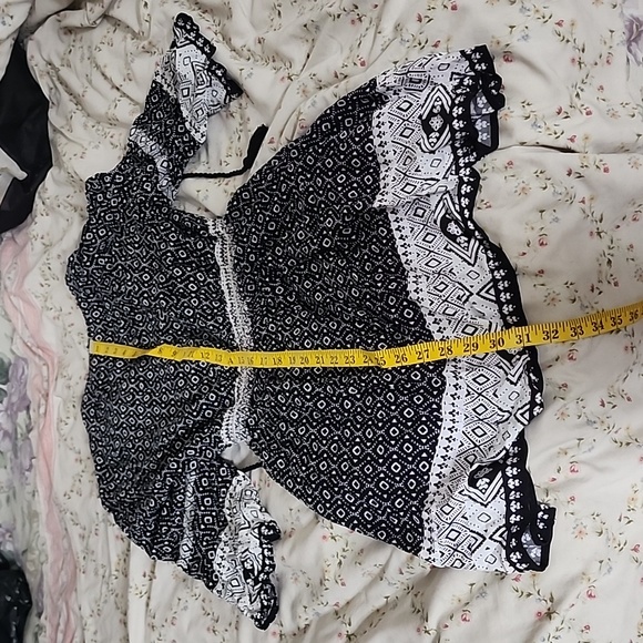 H&M Dark Gray Crocheted Sundress with White Stripes - Picture 6 of 7